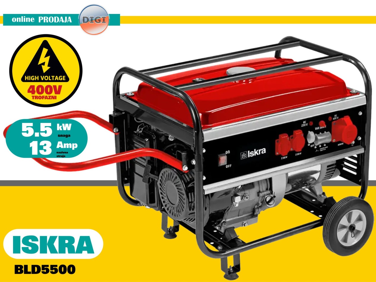 AGREGAT ISKRA BLD5500 TROFAZNI 5.5kW/ 7 kW
