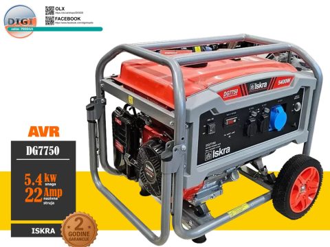 BENZINSKI AGREGAT ISKRA DG7750 5,4KW/ 22 AMP