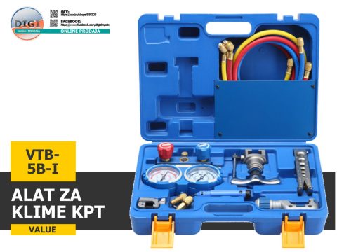 MANOMETAR SET +ALAT ZA KLIME VTB5BI R32 R134A R407C R410A VALUE