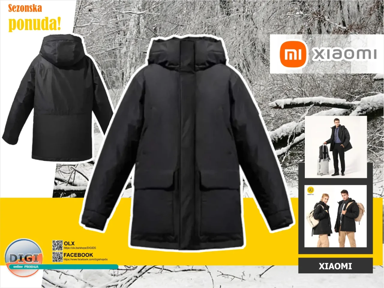 ZIMSKA JAKNA SA GRIJAČIMA NINETYGO SMART L-XL XIAOMI