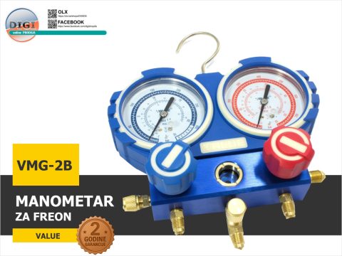 MANOMETAR ZA KLIME VMG-2B R32 R134A R407C R410A VALUE