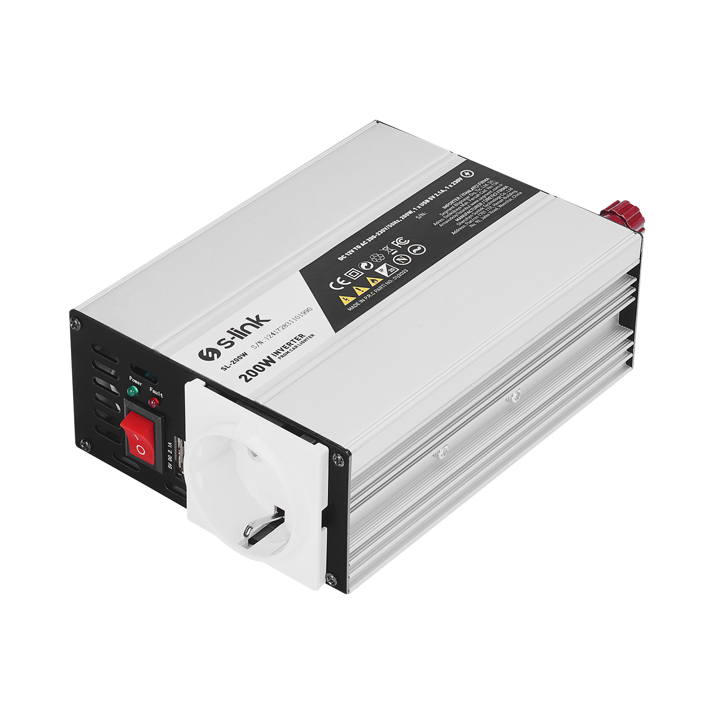 PRETVARAČ/ INVERTER NAPONA 200W 12V 230V AC SL-200W