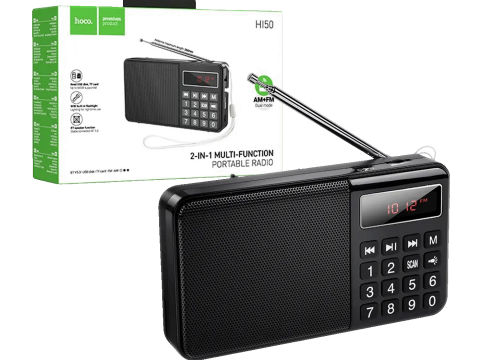 RADIO PRIJEMNIK HI50, DŽEPNI, PRENOSNI, AM/FM/BT/MP3 HOCO