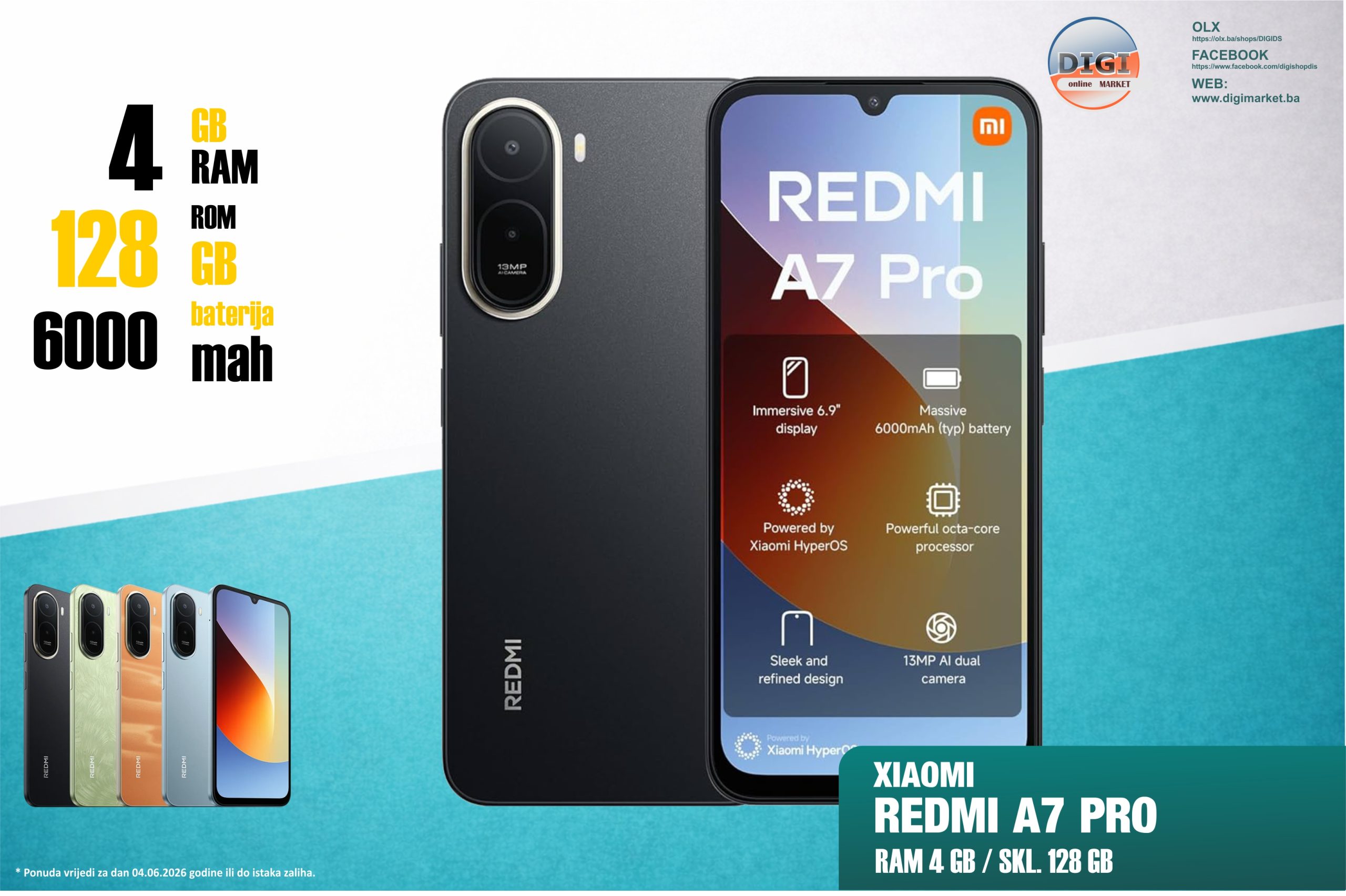 XIAOMI REDMI A7 PRO 4GB/128GB 6000MAH
